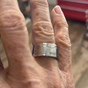 Coin Ring, Sterling Silver, 1979 Half Dollar, size 7, NEW, Handmade